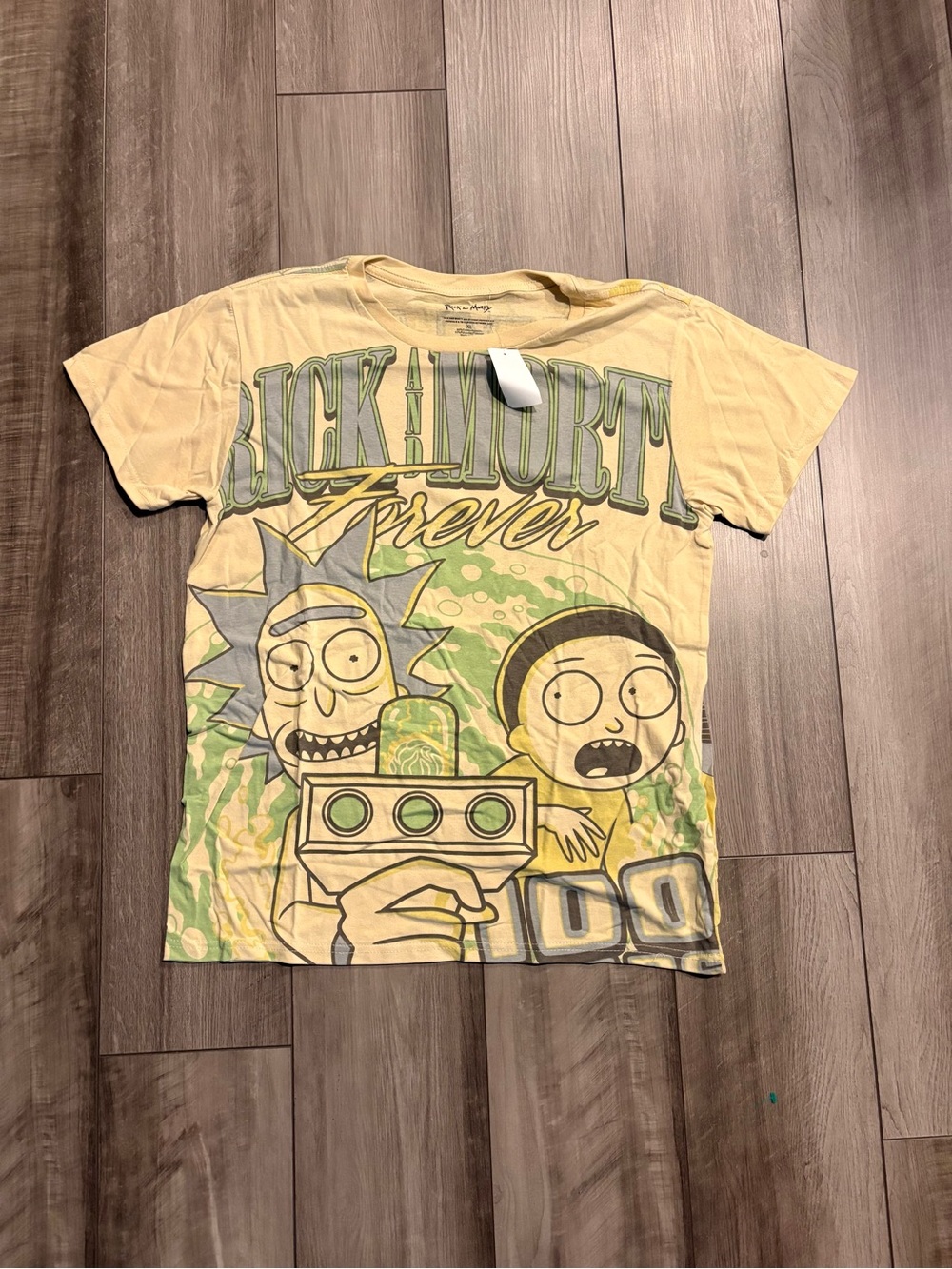 Rick and Morty Mens Graphic Tee in Yellow